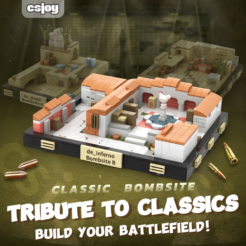 Inferno Bombsite B | CSGO Map LEGO-Style Block Model for Gamers ...